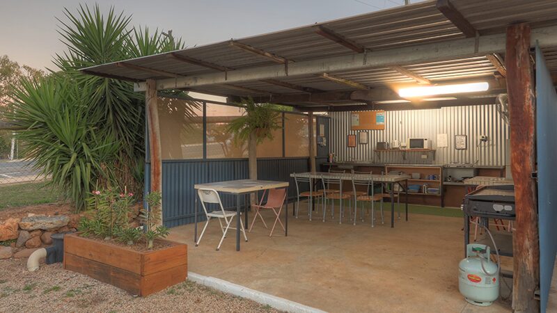 Outdoor area at Rubyvale Caravan Park