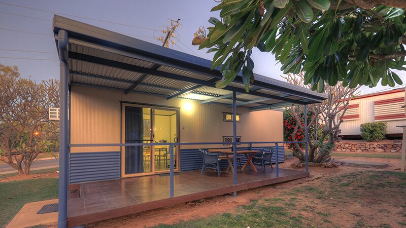 Cabin accommodation at Rubyvale Caravan Park
